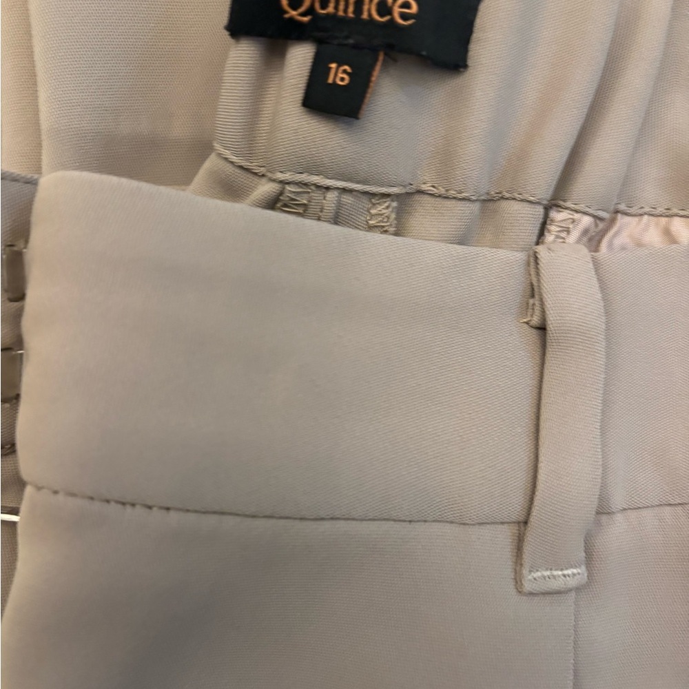 Quince Elegant Light Gray/Tan Pants